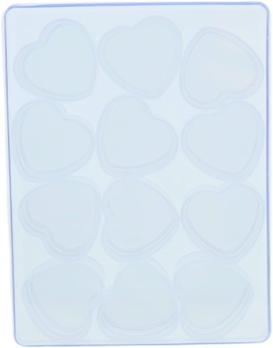 Plastic Opslagdoosjes Harten 12,5x9,5x1,8 cm 12 stuks