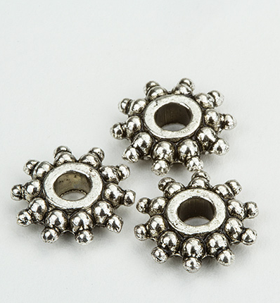 Metalen Kralendragers 9 mm Zilver 12 stuks