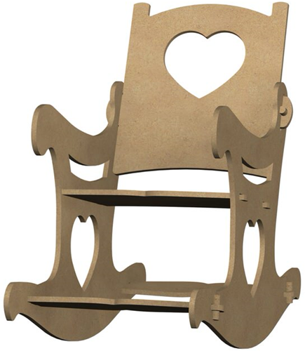 Gomille MDF Schommelstoel 40x24x50 cm