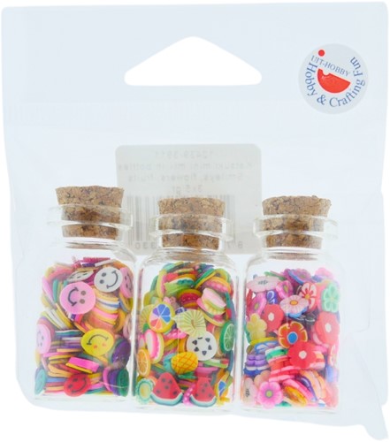 Katsuki Mini Konfetti Mix 3x5 gr Smileys Blumen und Früchte-2