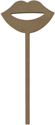 MDF-Figur männlicher Mund 26 cm