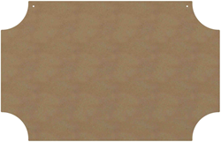 MDF-Figur, abgerundete Eckplatte, 58 cm
