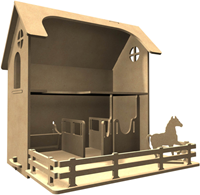 Gomille MDF Pferdestall 43x40x37 cm