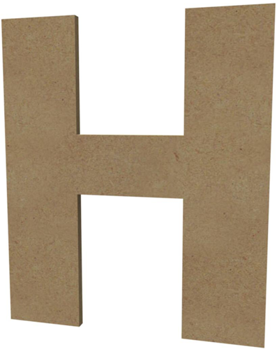 Gomille MDF Hoofdletter H 20 cm