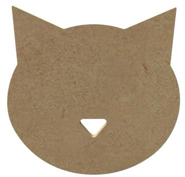 MDF Figuur Kattenkop 10 cm