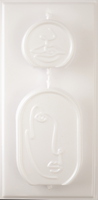 GC Plastic Kaarsen Mal Line Art 2 stuks-2