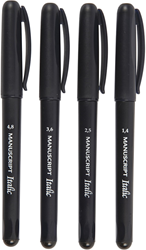 Manuscript Calligraphy Markers Black 4 pieces