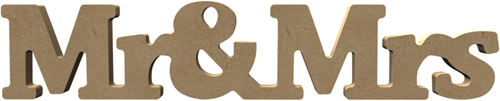 Gomille MDF Woord Mr & Mrs 38x7,5 cm