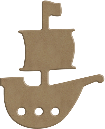 Gomille MDF Figuur 10x12 cm Piratenschip