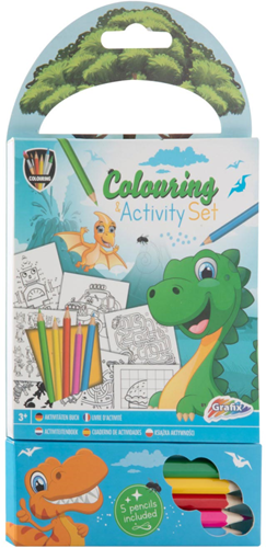 Grafix Kleur- en Activiteitenblok Dino's