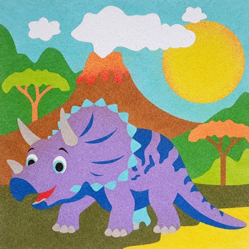 GC Zandschilderen Set Dinosaurussen 30x30 cm-3