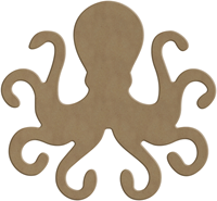 Gomille MDF Figuur 19x17 cm Octopus