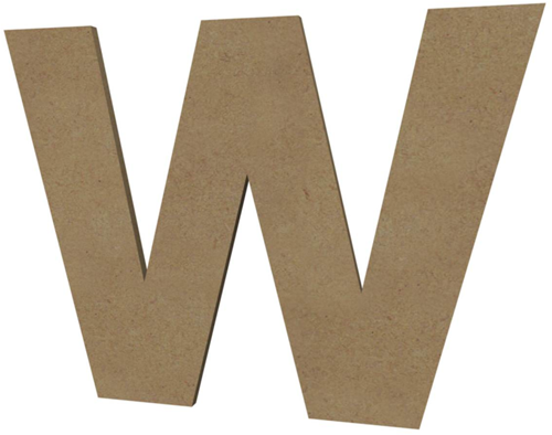 Gomille MDF Hoofdletter W 20 cm
