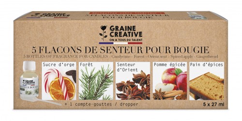 GC Kaarsen Geurstof Set 5x27 ml Kerst