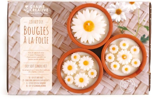 GC Kaarsen Maken DIY Set Margrieten in Terracotta Kaarsenhouder