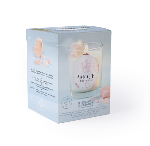 GC DIY Kit Edelstein-Therapiekerzenherstellung Rosenquarz