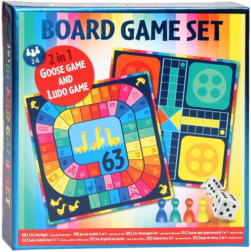 Wins Bordspel Set 2in1 Ganzenbord en Ludo