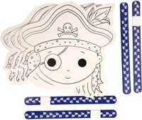Cardboard Masks Pirates 4 pieces-2