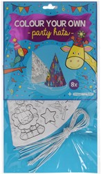 Färben Sie Ihr eigenes Partyhut-Set, 8-teilig