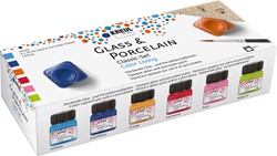 Kreul Glass and Porcelain Paint Set 6x20 ml Color Living