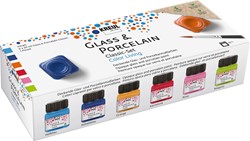 Kreul Glass and Porcelain Paint Set 6x20 ml Color Living