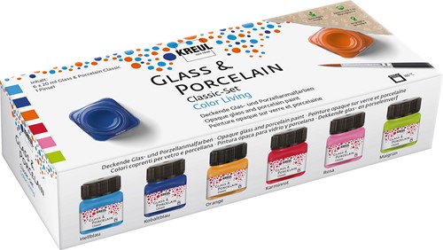 Kreul Glas- en Porseleinverf Set 6x20 ml Color Living