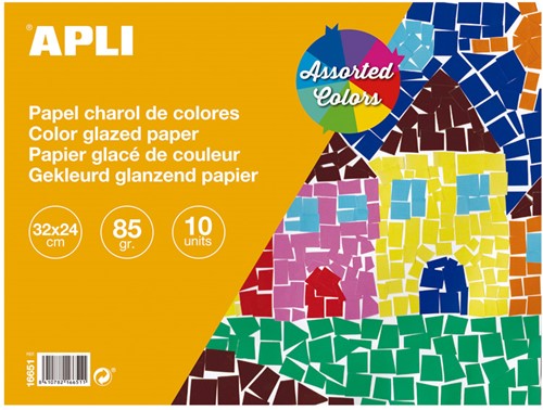 Apli Glanspapier Blok 32x24 cm 10 vel
