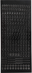 CC Aufkleber Zahlen 10x23 cm Schwarz