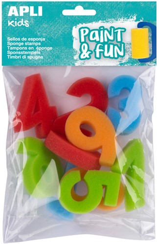 Apli Sponge Stamps Numbers 10 pcs