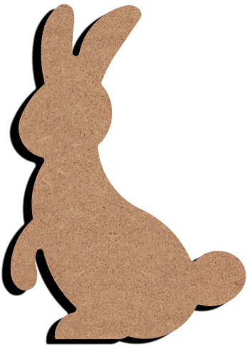MDF Figuur Konijn Staand 15 cm