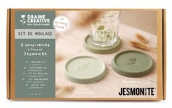 GC Jesmonite DIY Kit 3 Onderzetters met Bladeren Motief