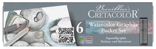 Cretacolor Grafiet & Aquarel Potloden Set 6 stuks-3