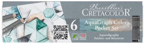 Cretacolor Aquarel Grafiet Potloden Set 6 stuks Multi