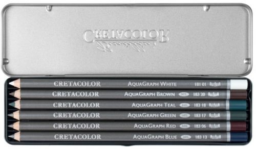 Cretacolor Aquarel Grafiet Potloden Set 6 stuks Multi-3