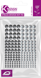 Ki-sign Metal Iron-On Circles 3-6 mm Silver 176 pieces