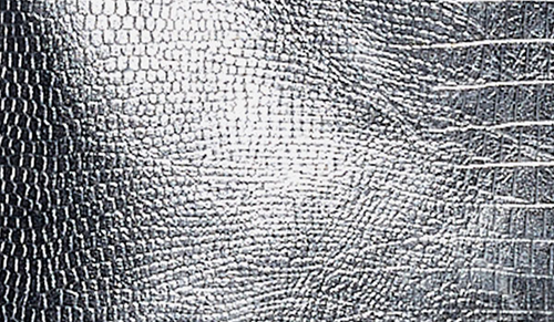 Kunstleer op Rol 66x45 cm Zilver Metallic