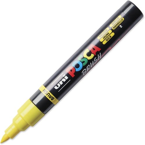 Uni Posca Brushmarker 5M Geel