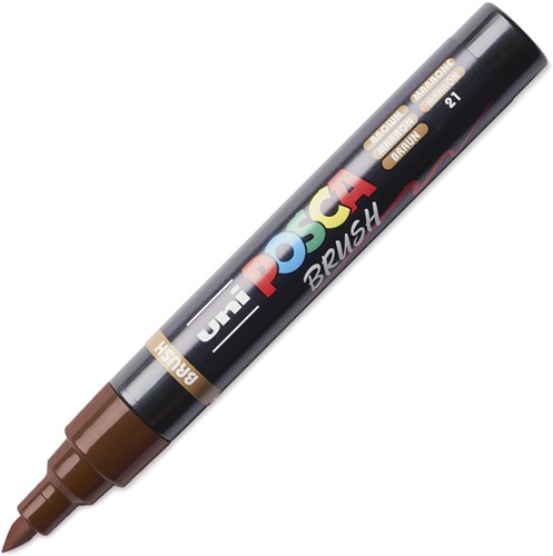 Uni Posca Brushmarker 5M Bruin
