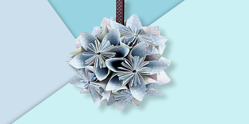 Origami bloemenbal