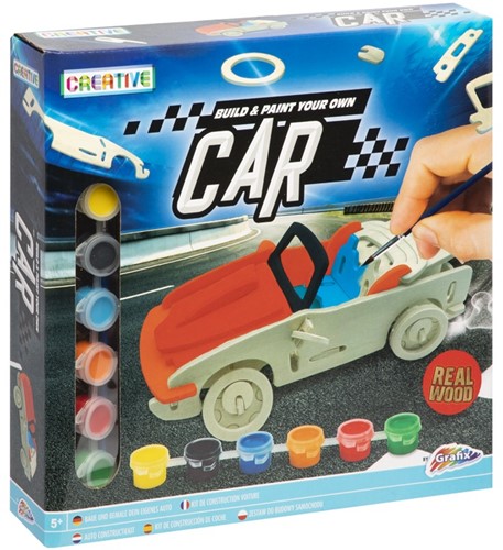 Grafix Houten Puzzel Bouwset Auto