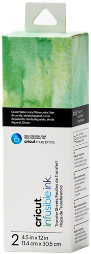 Cricut Infusable Ink Transfer Sheets 11x30 cm Green Watercolor