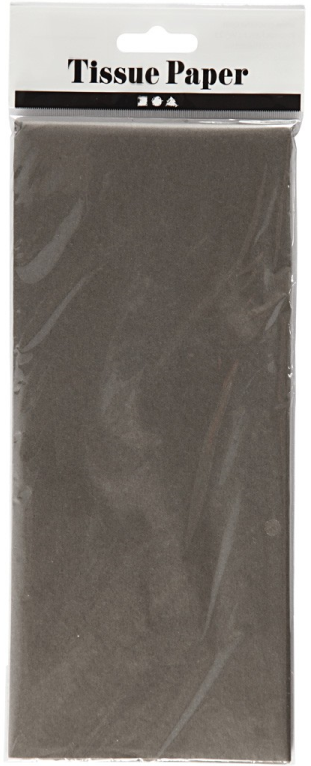 CC Tissue paper, dark grey, 50x70 cm, 14 g, 10 sheet/ 1 pack iHobby
