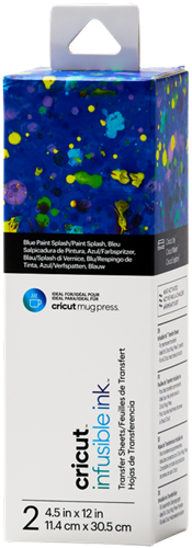 Cricut Infusable Ink Transfer Sheets 11x30 cm Blue Paint Splash