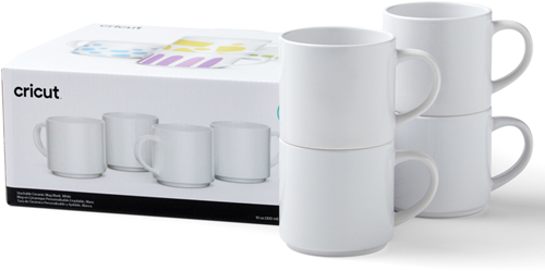 Cricut Stackable Mugs 295 ml Wit 4 stuks