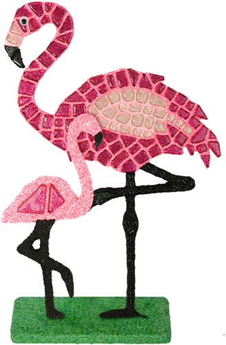 Mozaïekpakket Flamingo's 26 cm