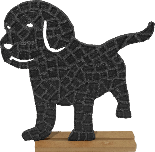 Mozaïekpakket Hond Zwart 27 cm