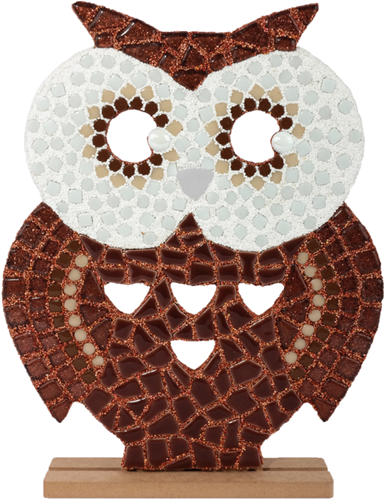Mozaïekpakket Bruine Uil 26 cm
