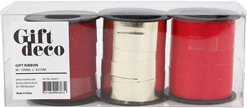 CC Cadeaulint Set 3x15 m Rood-2
