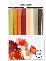 CC Crepe Paper, mute colours, 25x60 cm, Crêpe ratio: 180%, 105 g, 8 sheet/ 1 pack-3