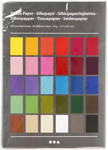 CC Tissuepapier A4 30 kleuren totaal 300 vel-2